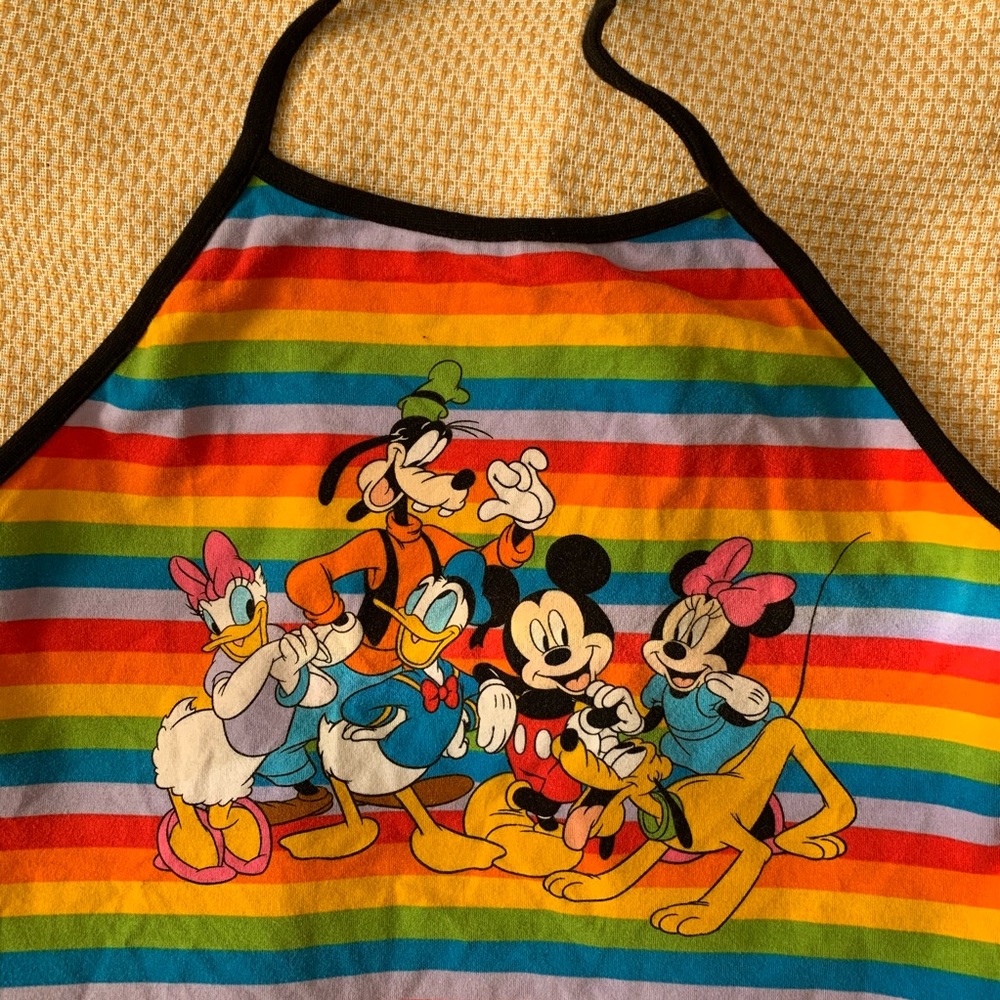 Disney Mickey and friends rainbow halter top 🌈
